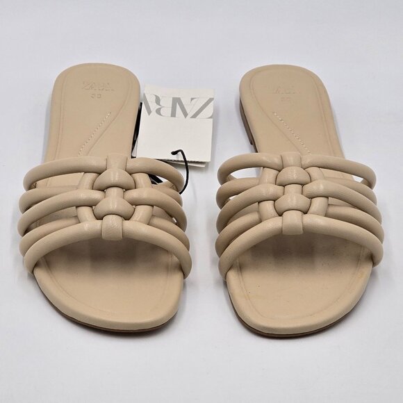 Zara Tube Strap Flat Sandals - NWT - Picture 4 of 15